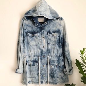 LIFE IN PROGRESS Tie Dye Utility Denim Jacket